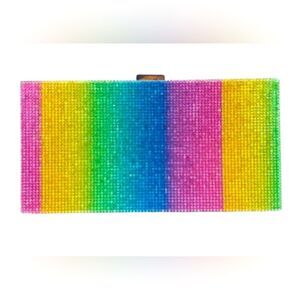 CRYSTAL RAINBOW SHINY EVENING CLUTCH